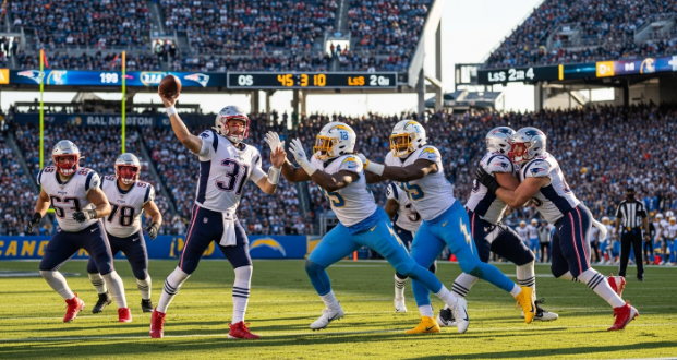 new england patriots vs chargers match player stats